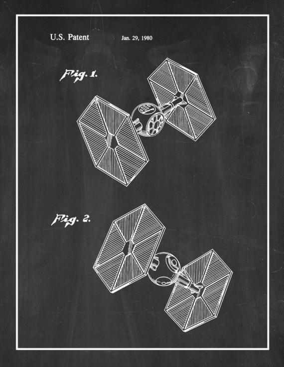 Star Wars TIE Fighter Patent Print
