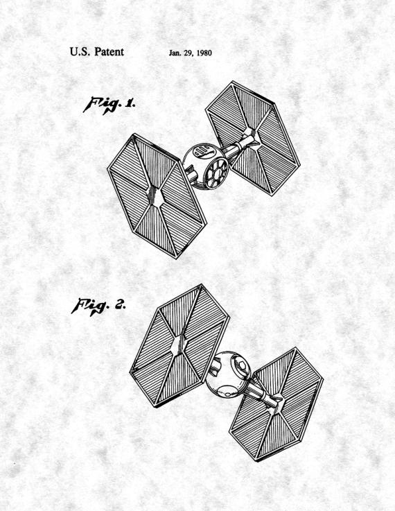 Star Wars TIE Fighter Patent Print