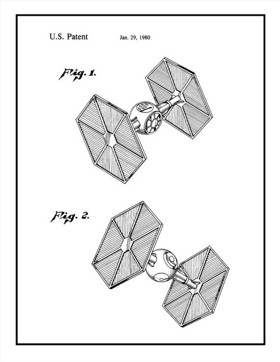Star Wars TIE Fighter Patent Print