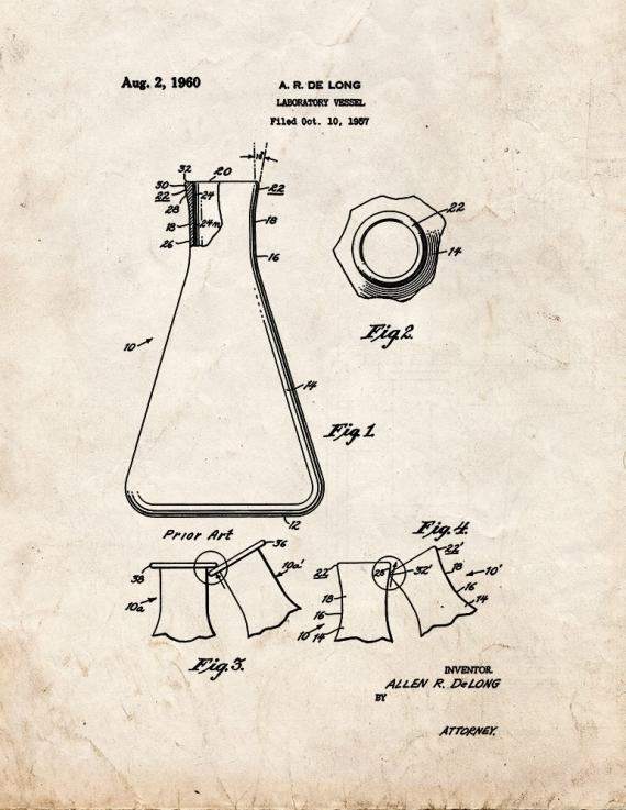 Laboratory Vessel Patent Print