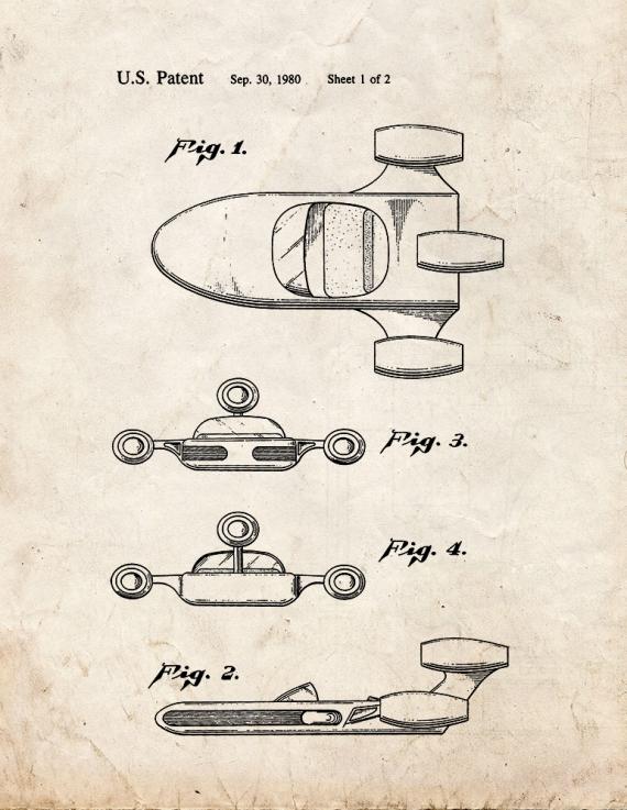 Star Wars Landspeeder Patent Print