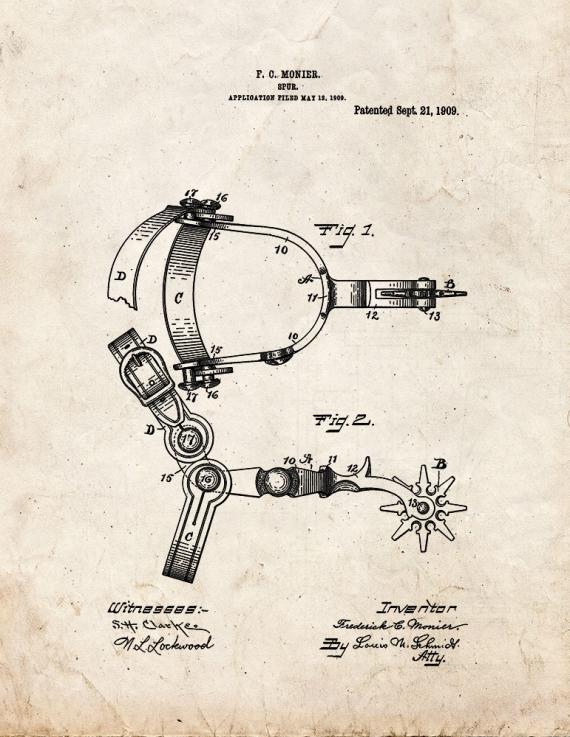 Spur Patent Print