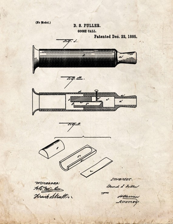 Goose Call Patent Print