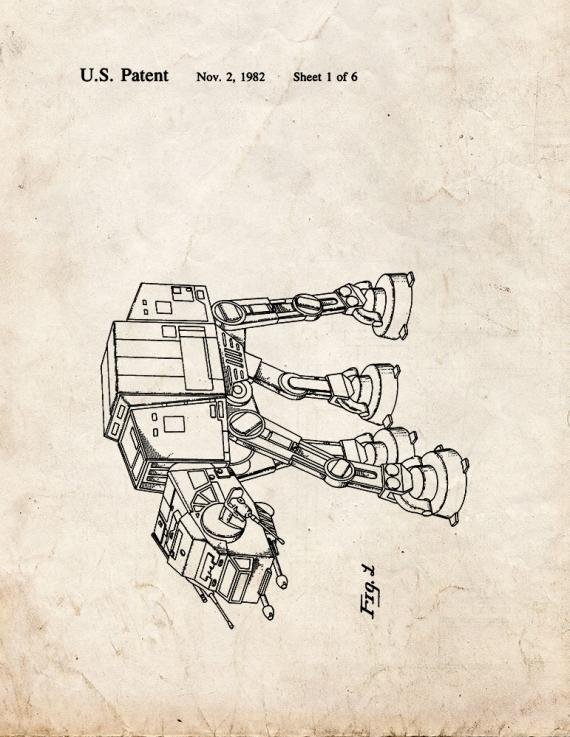 Star Wars AT-AT Patent Print