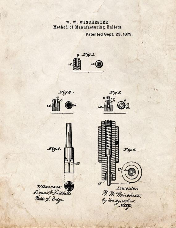 Bullet Patent Print