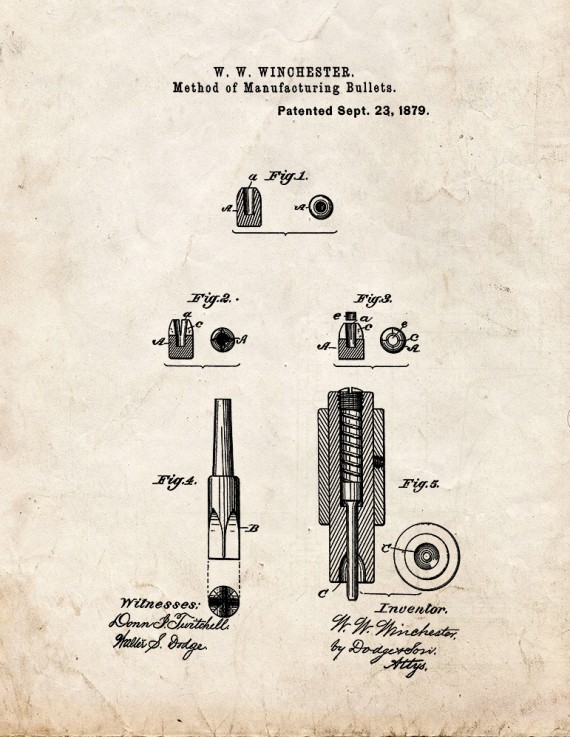 Bullet Patent Print