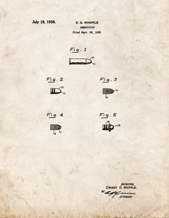 Ammunition Patent Print