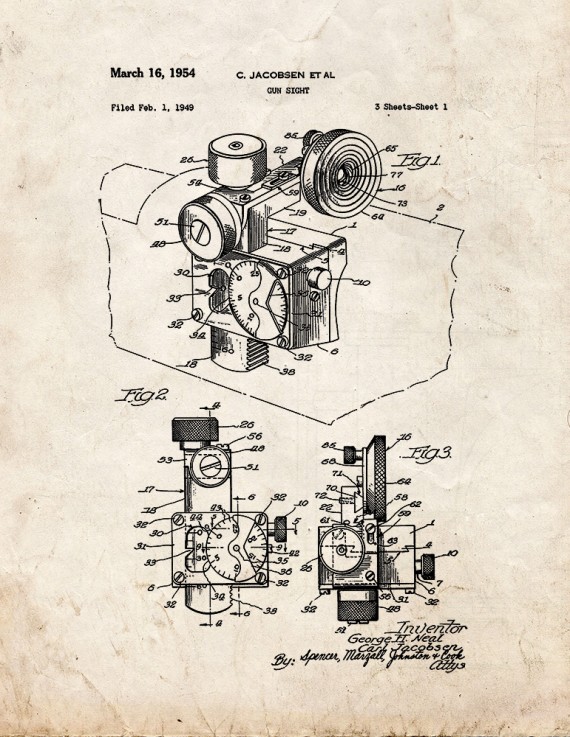 Gun Sight Patent Print