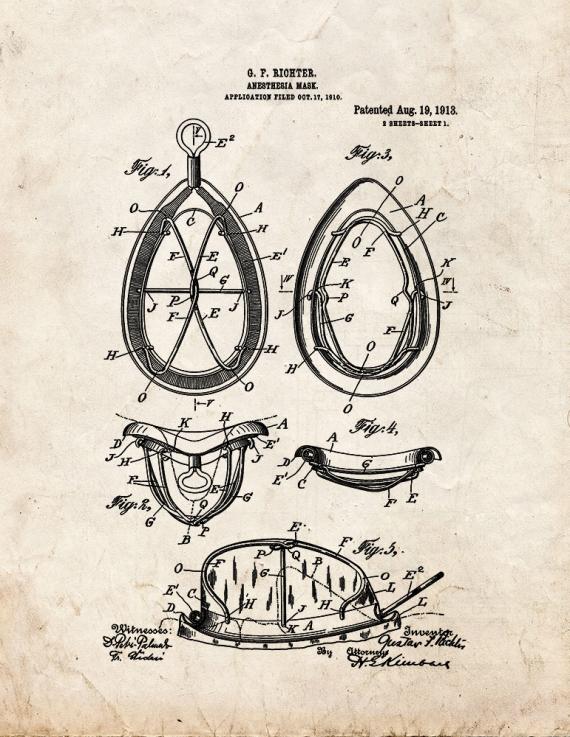 Anesthesia-mask Patent Print