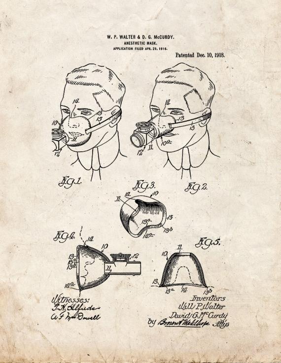 Anesthetic-mask Patent Print