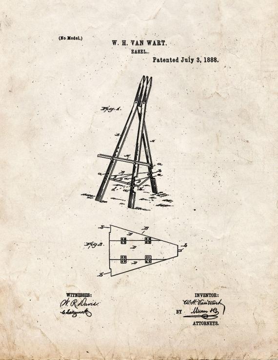 Easel Patent Print