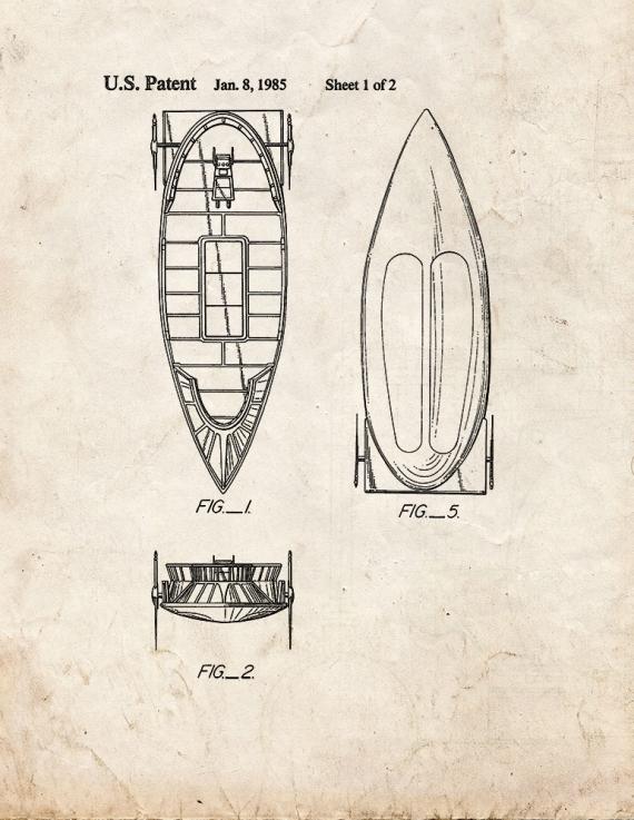 Star Wars Tatooine Skiff Patent Print