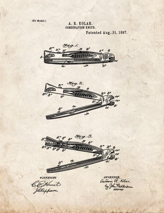 Combination Knife Patent Print