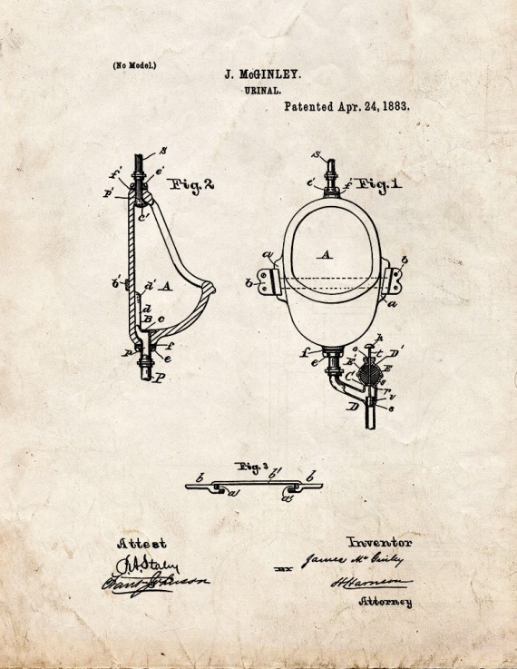 Urinal Patent Print