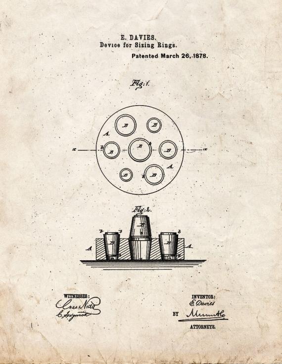 Devices For Sizing Rings Patent Print