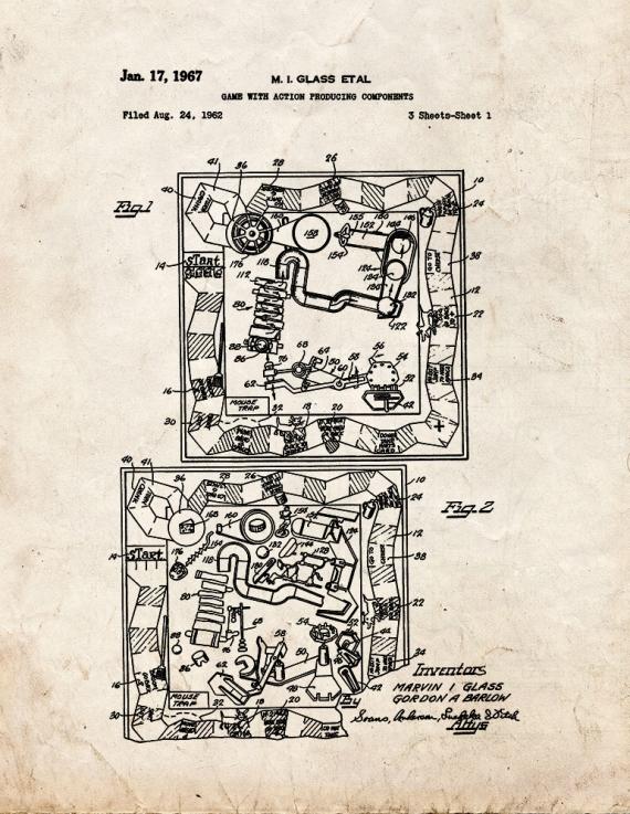 Mousetrap Board Game Patent Print