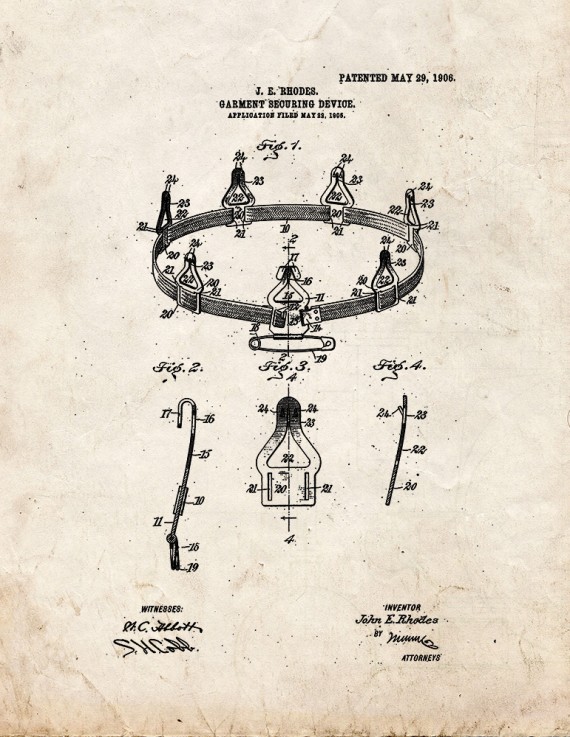 Garment-securing Device Patent Print