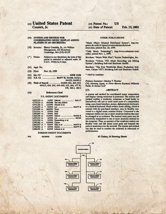 System and Method for Coordinating Music Display Among Players In An Orchestra Patent Print