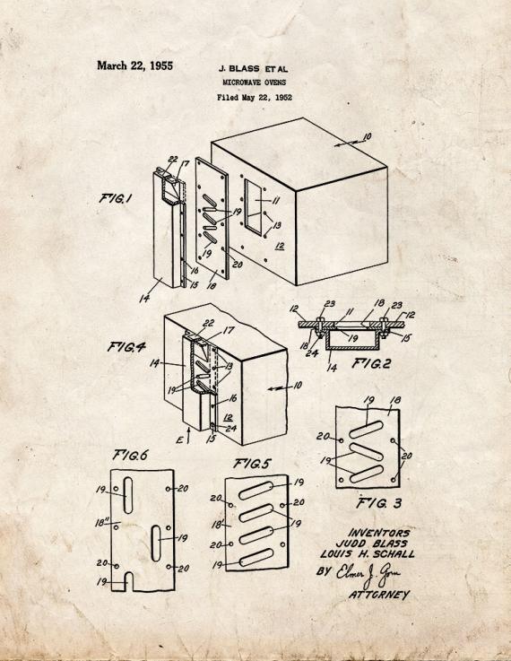 Microwave Oven Patent Print