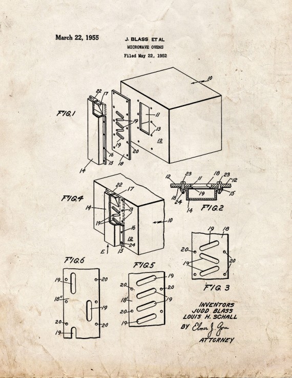 Microwave Oven Patent Print