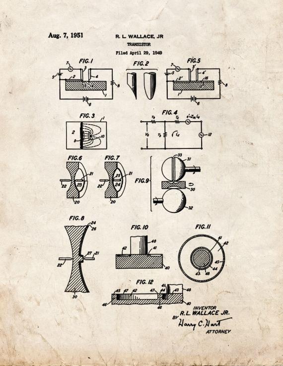 Transistor Patent Print