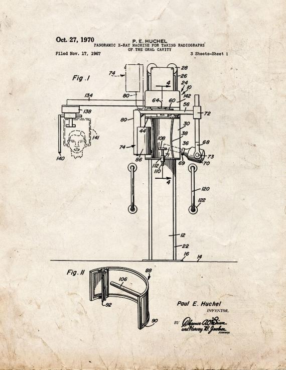 Panoramic X-ray Machine for Taking Radiographs Of The Oral Cavity Patent Print