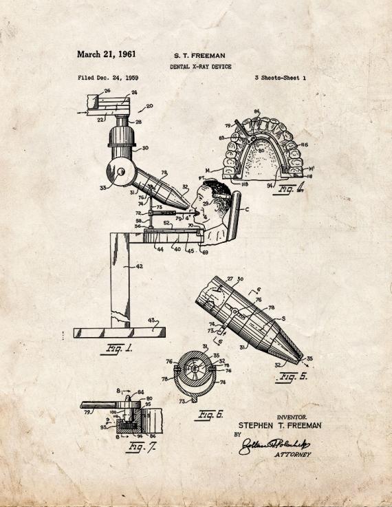 Dental X-ray Device Patent Print