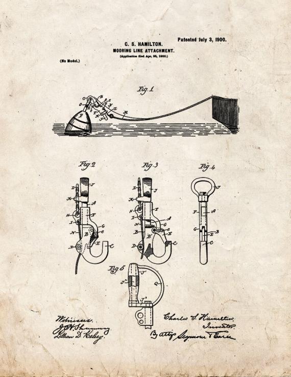 Mooring-line Attachment Patent Print