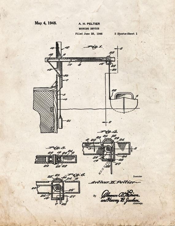 Mooring Device Patent Print