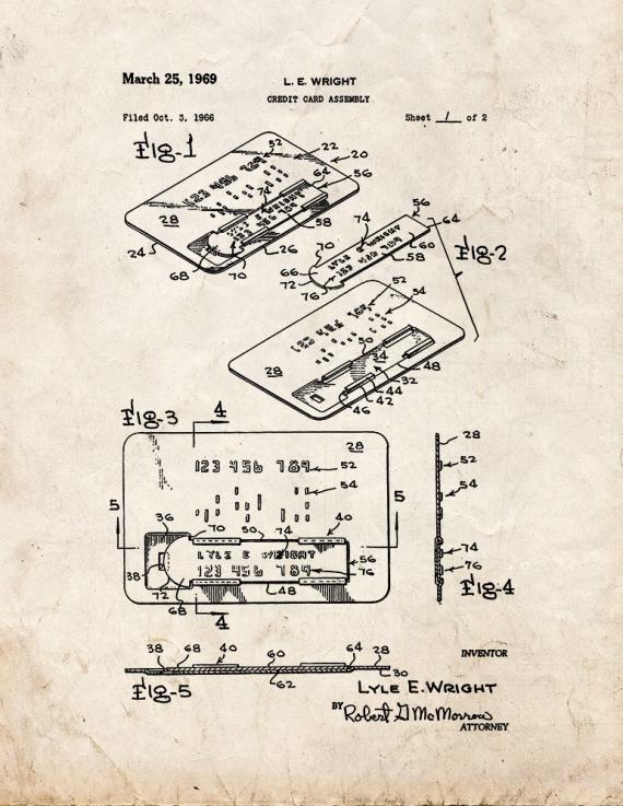 Credit Card Patent Print