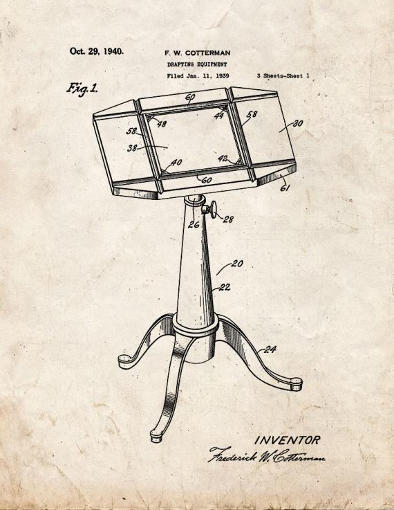 Drafting Equipment Patent Print