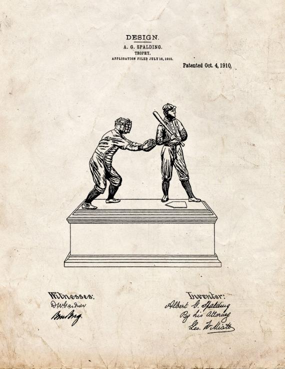Trophy Patent Print