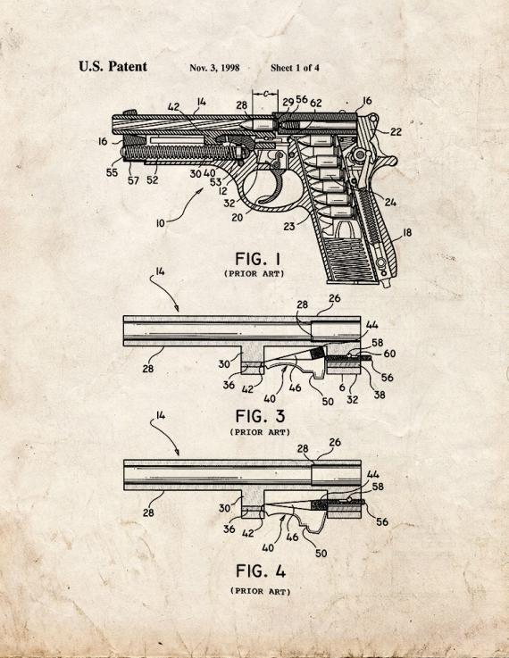 Blank-firing Semiautomatic Pistols Patent Print