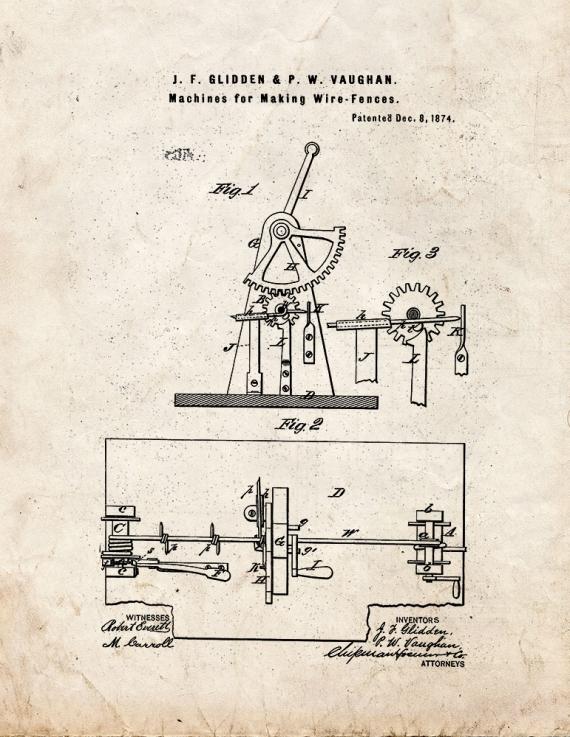 Machines For Making Fences Patent Print