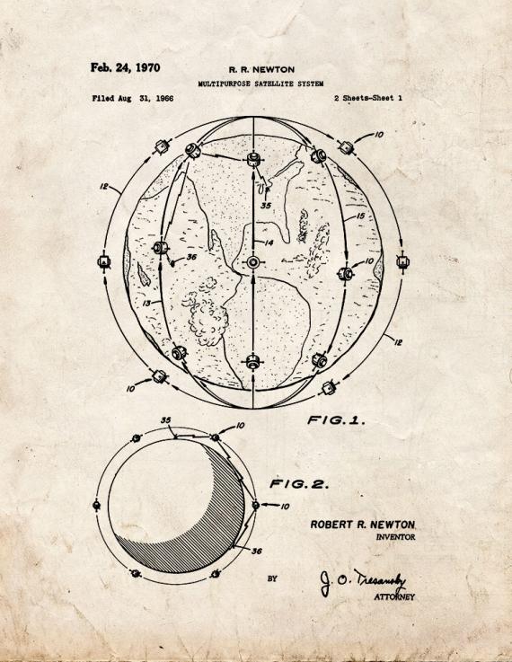 Multipurpose Satellite System Patent Print