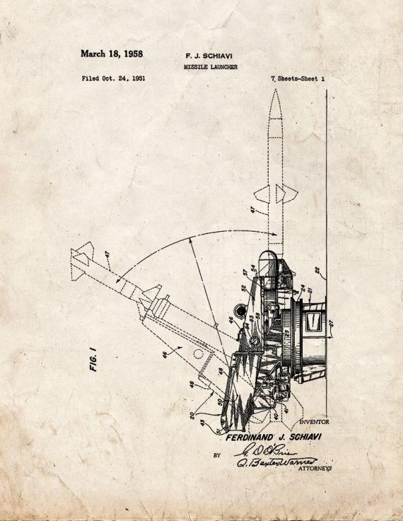 Missile Launcher Patent Print