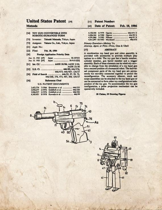 Megatron Patent Print
