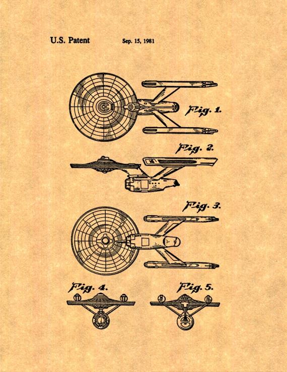 USS Enterprise from Star Trek: The Motion Picture Patent Print