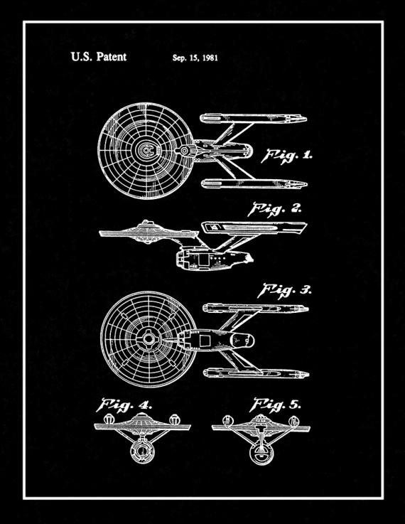 USS Enterprise from Star Trek: The Motion Picture Patent Print