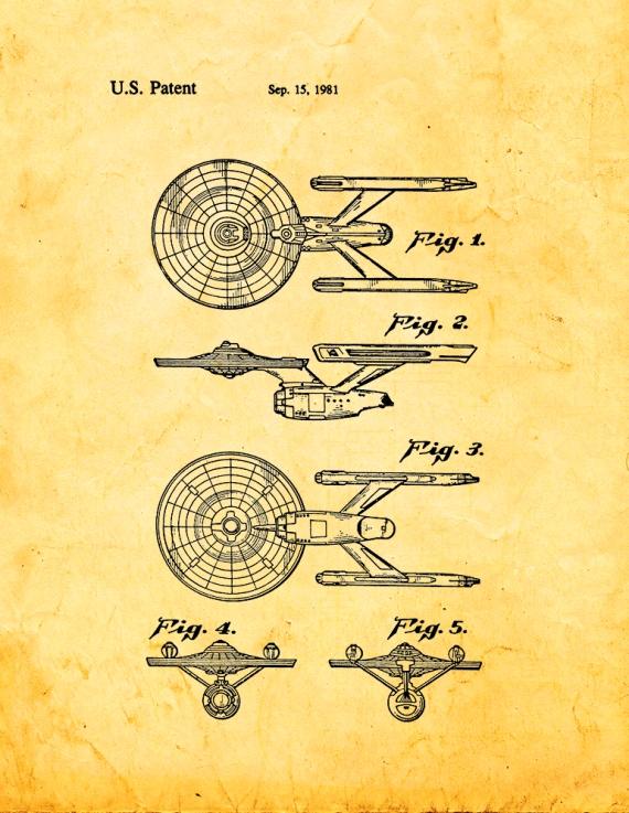 USS Enterprise from Star Trek: The Motion Picture Patent Print
