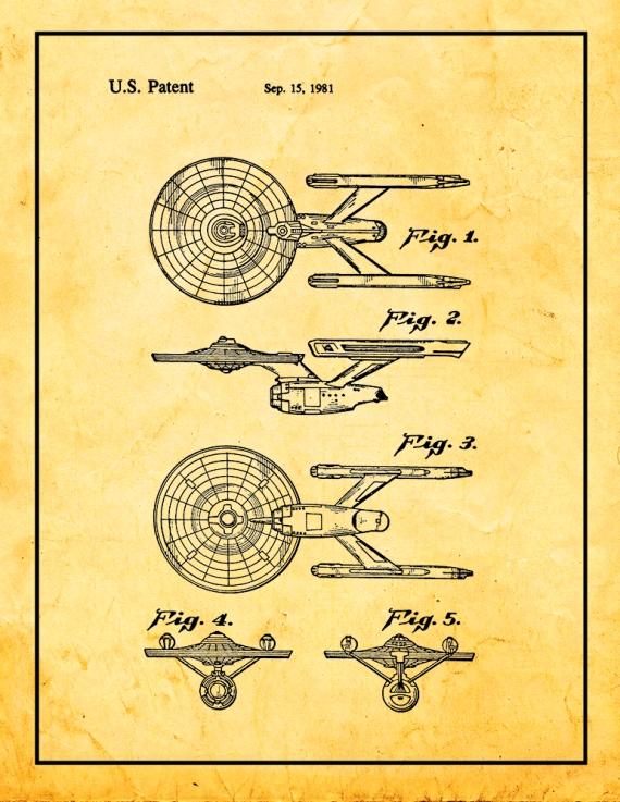 USS Enterprise from Star Trek: The Motion Picture Patent Print