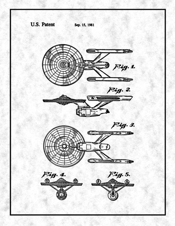USS Enterprise from Star Trek: The Motion Picture Patent Print