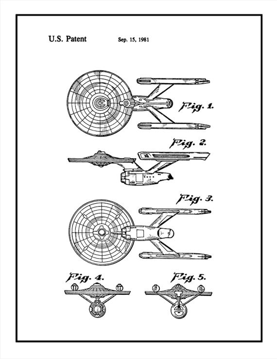 USS Enterprise from Star Trek: The Motion Picture Patent Print