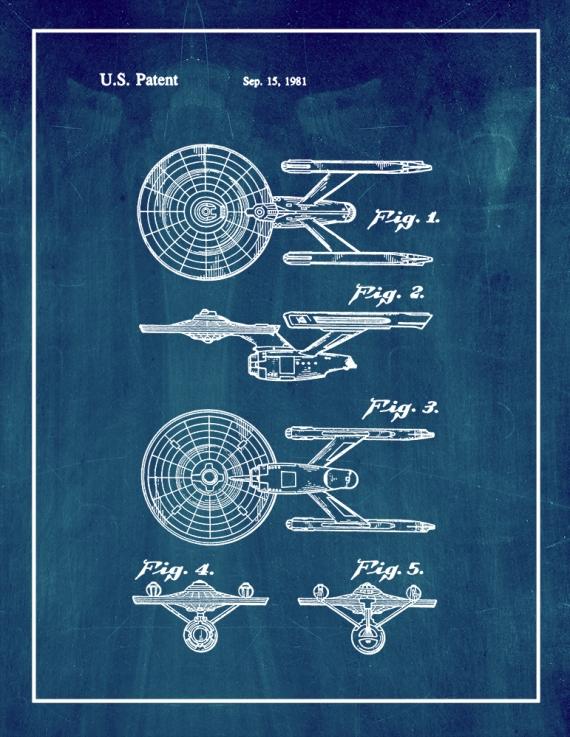 USS Enterprise from Star Trek: The Motion Picture Patent Print