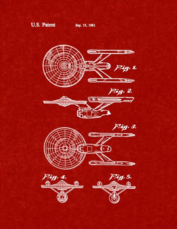 USS Enterprise from Star Trek: The Motion Picture Patent Print