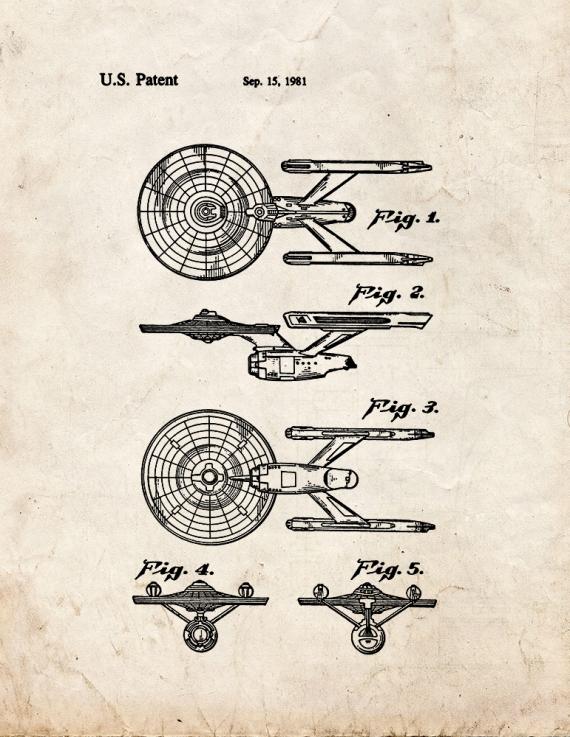 USS Enterprise from Star Trek: The Motion Picture Patent Print