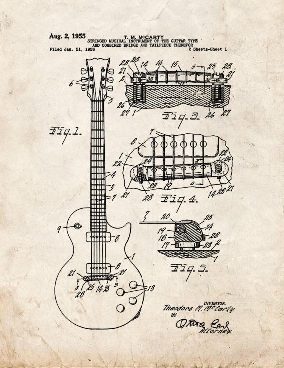 McCarty Stringed Musical Instrument Patent Print
