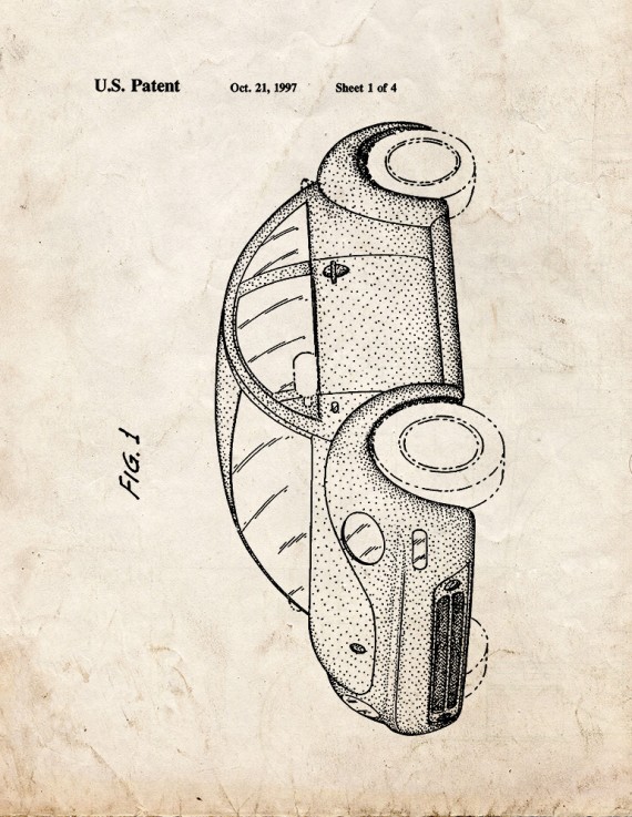 Volkswagen Beetle Car Patent Print