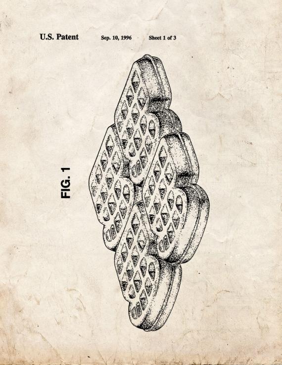 Eggo Waffles Patent Print