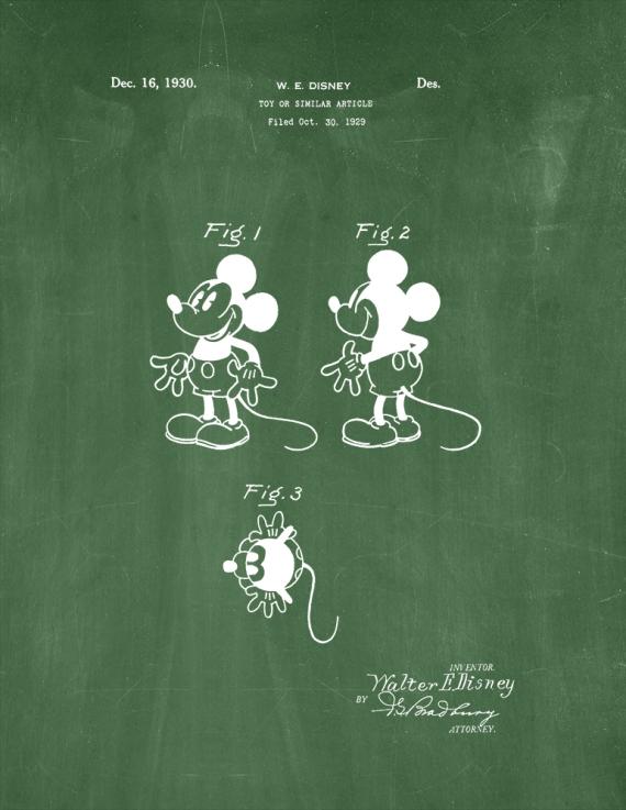 Mickey Mouse Patent Print